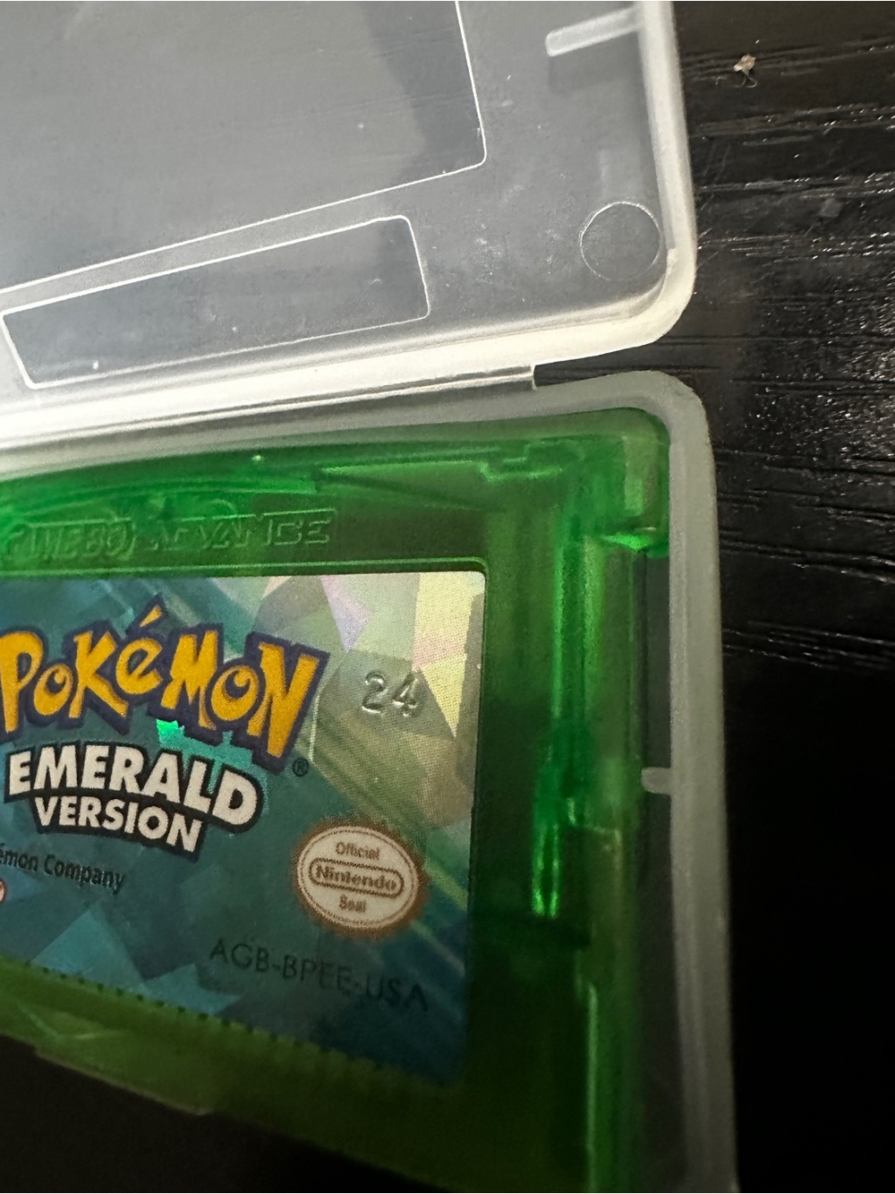 Pokemon Emerald Version Game Boy Advance Cartridge - Green